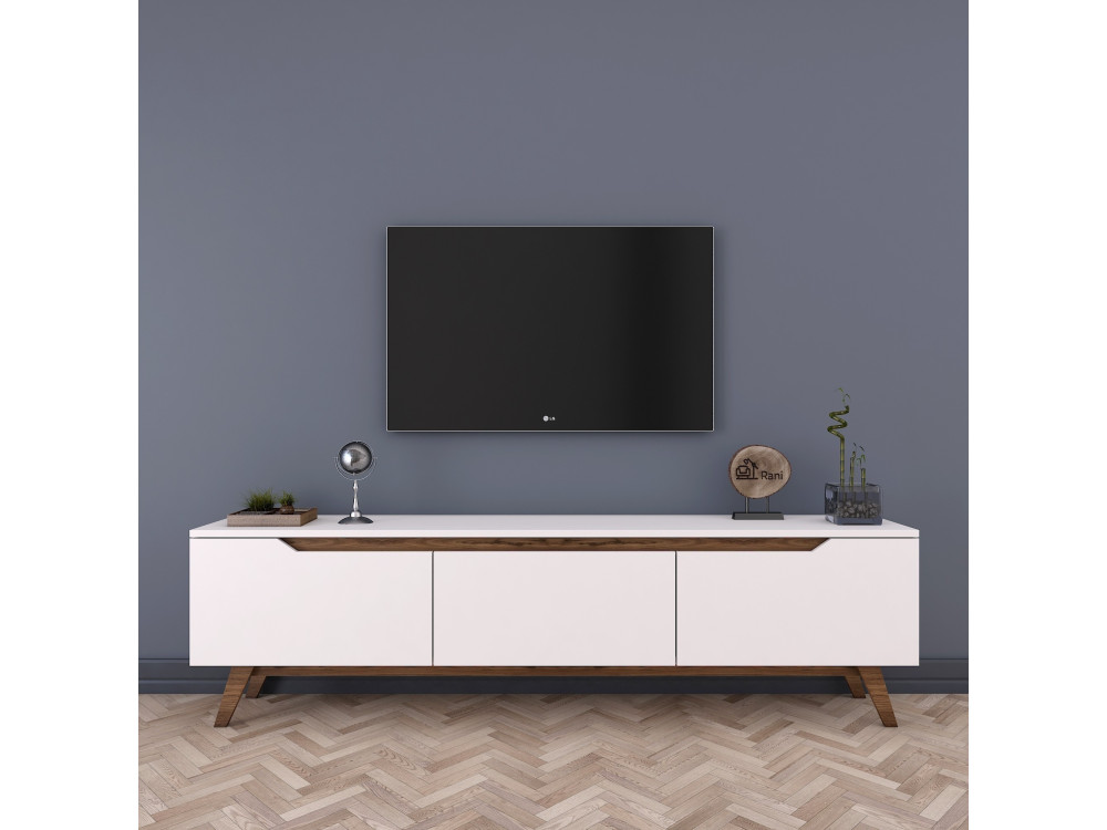 Porta TV in legno "Digi" - 180 x 35 x 48 cm - Marrone