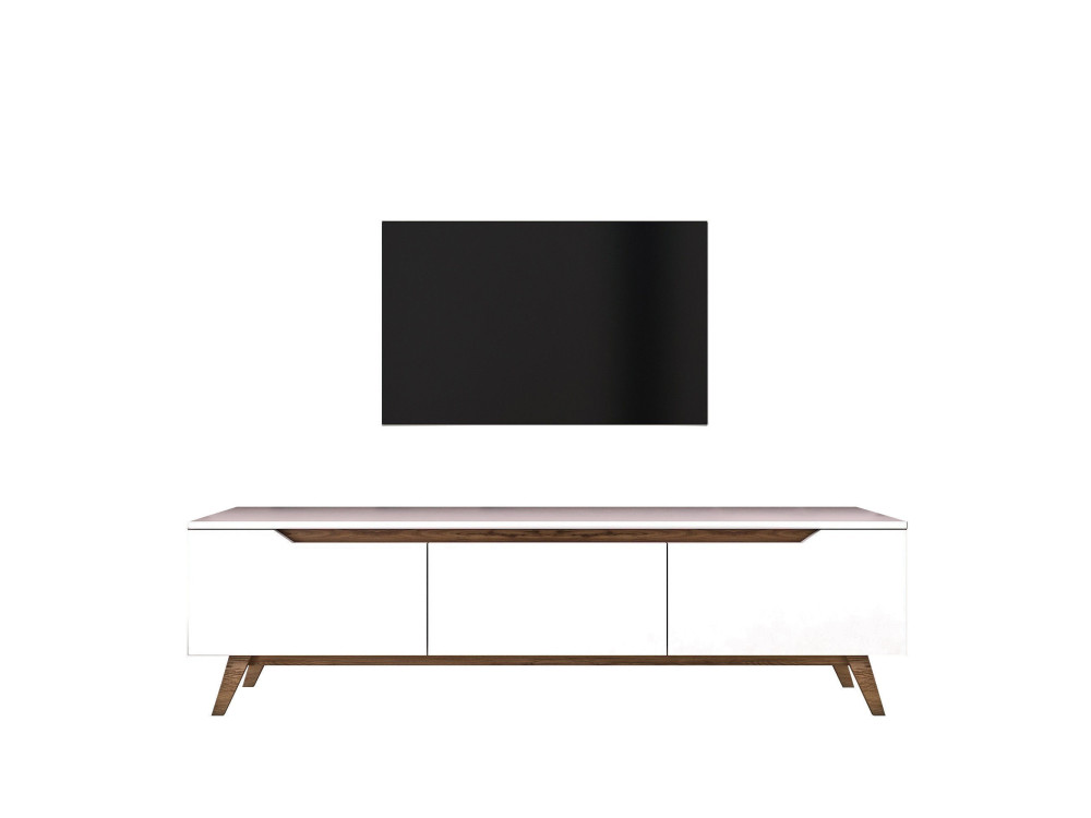 Porta TV in legno "Digi" - 180 x 35 x 48 cm - Marrone