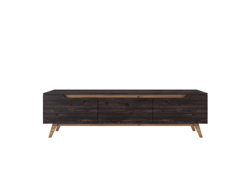Porta TV in legno "Digi" - 180 x 35 x 48 cm - Nero