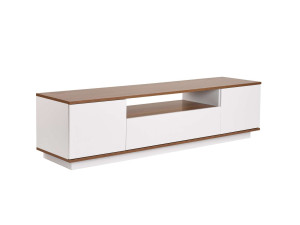 Porta TV in legno "Veramont" - 180 x 44 x 44 cm - Marrone scuro
