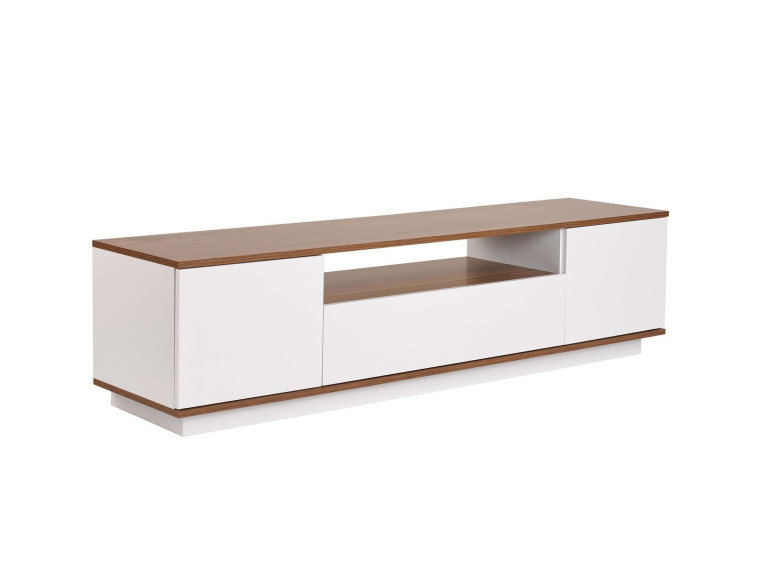 Porta TV in legno "Veramont" - 180 x 44 x 44 cm - Marrone scuro
