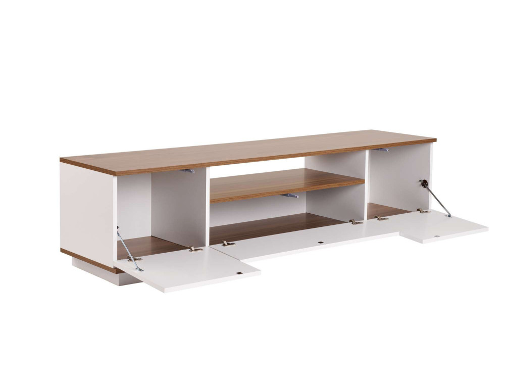 Porta TV in legno "Veramont" - 180 x 44 x 44 cm - Marrone scuro