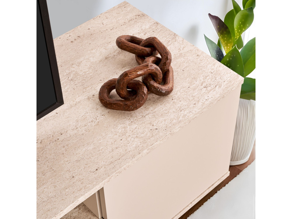Porta TV in legno "Veramont" - 180 x 44 x 44 cm - Beige