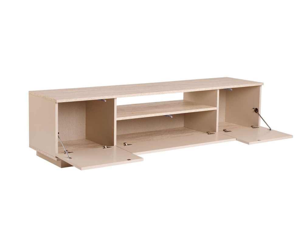 Porta TV in legno "Veramont" - 180 x 44 x 44 cm - Beige