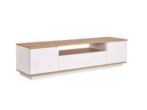Porta TV in legno "Veramont" - 180 x 44 x 44 cm - Marrone chiaro