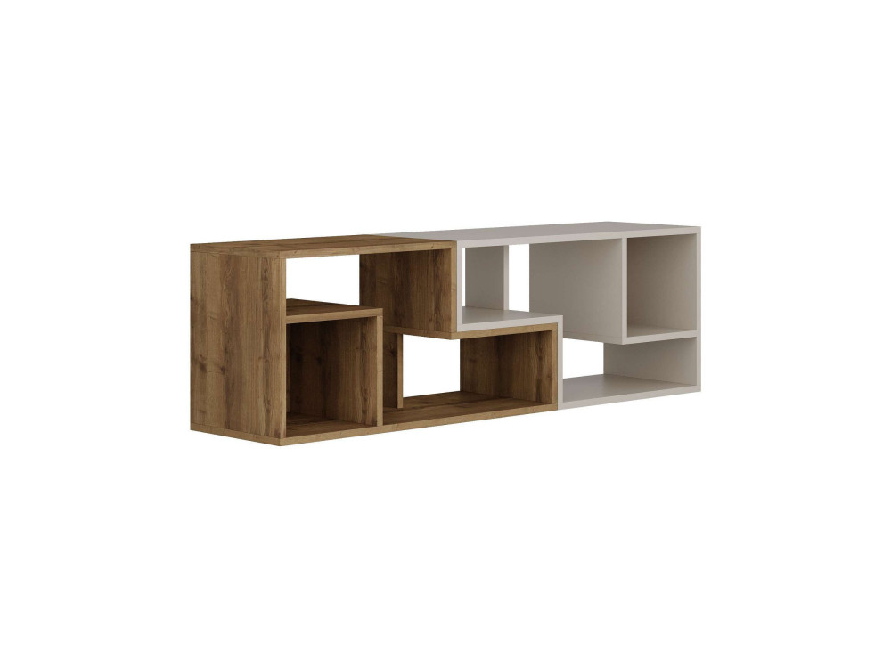 Mobile TV modulare in legno "Glis" - 145 x 35 x 44 cm - Beige