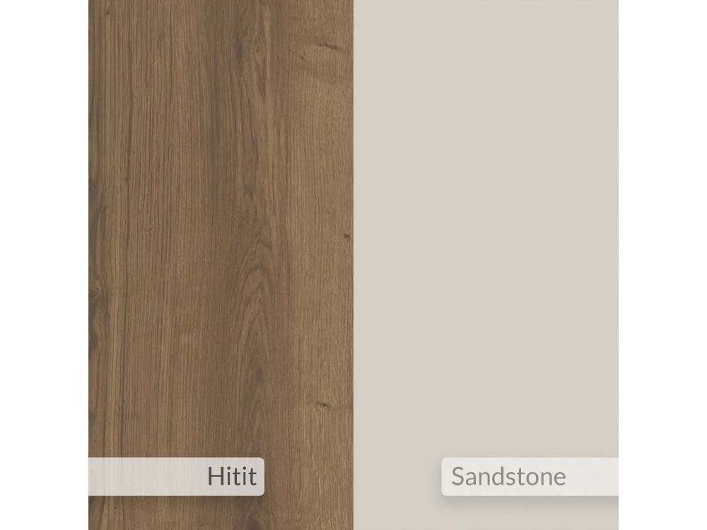 Mobile TV modulare in legno "Glis" - 145 x 35 x 44 cm - Beige
