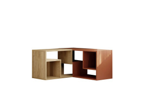 Mobile TV modulare in legno "Glis" - 145 x 35 x 44 cm - Terracotta