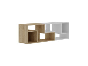 Mobile TV modulare in legno "Glis" - 145 x 35 x 44 cm - Bianco