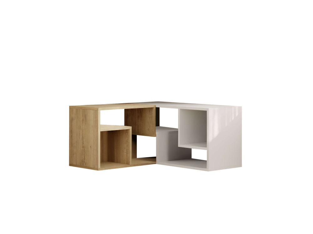 Mobile TV modulare in legno "Glis" - 145 x 35 x 44 cm - Bianco