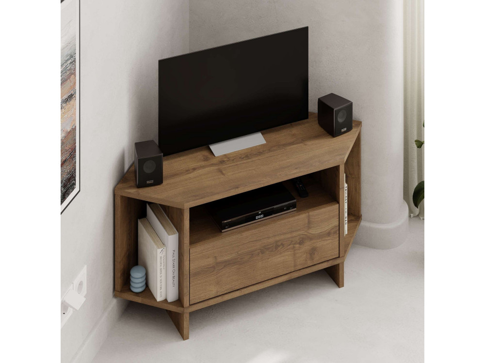 Porta TV in legno "Viva" - 95 x 35 x 45 cm - Marrone