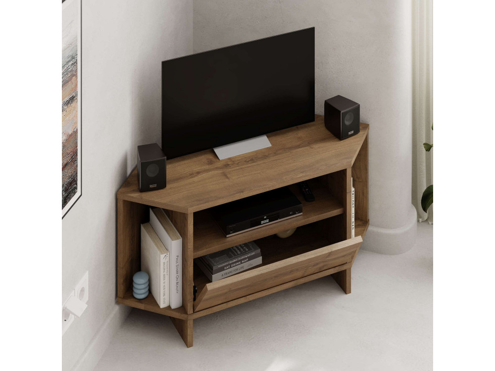 Porta TV in legno "Viva" - 95 x 35 x 45 cm - Marrone