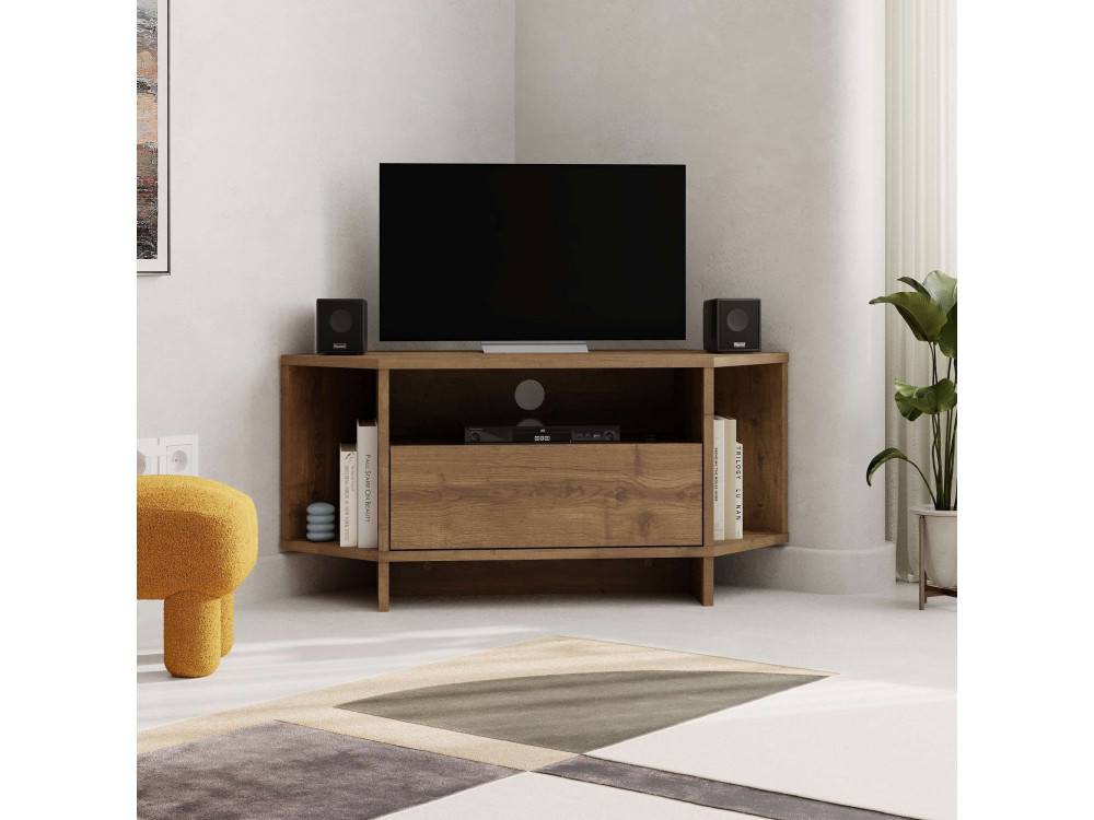 Porta TV in legno "Viva" - 95 x 35 x 45 cm - Marrone