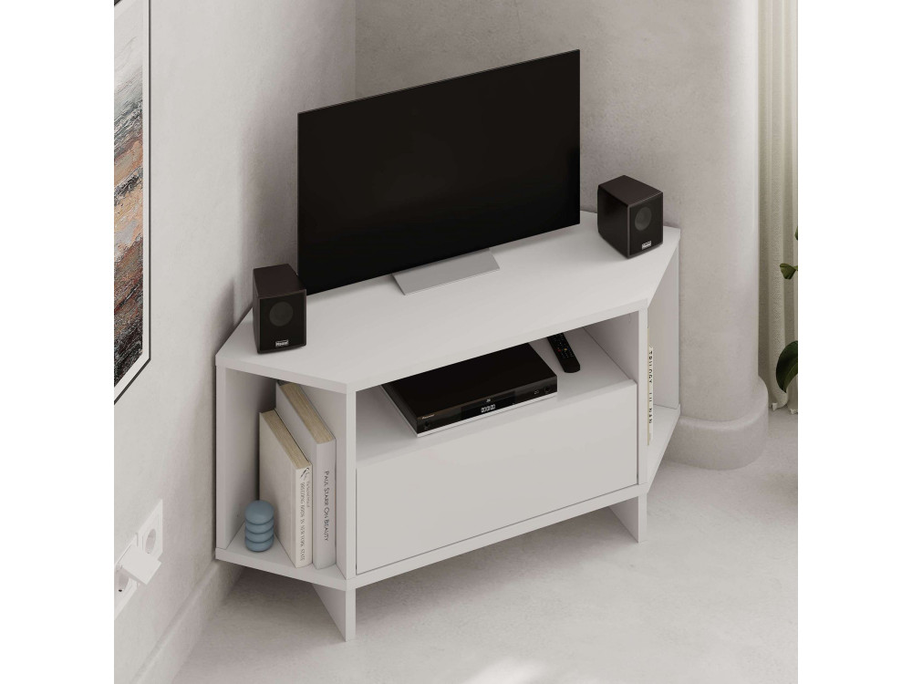 Porta TV in legno "Viva" - 95 x 35 x 45 cm - Bianco