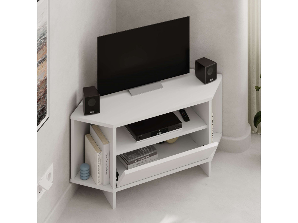 Porta TV in legno "Viva" - 95 x 35 x 45 cm - Bianco