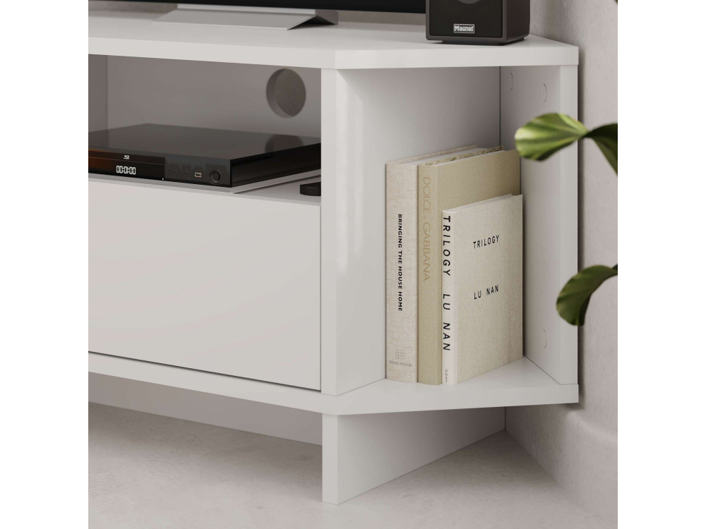 Porta TV in legno "Viva" - 95 x 35 x 45 cm - Bianco