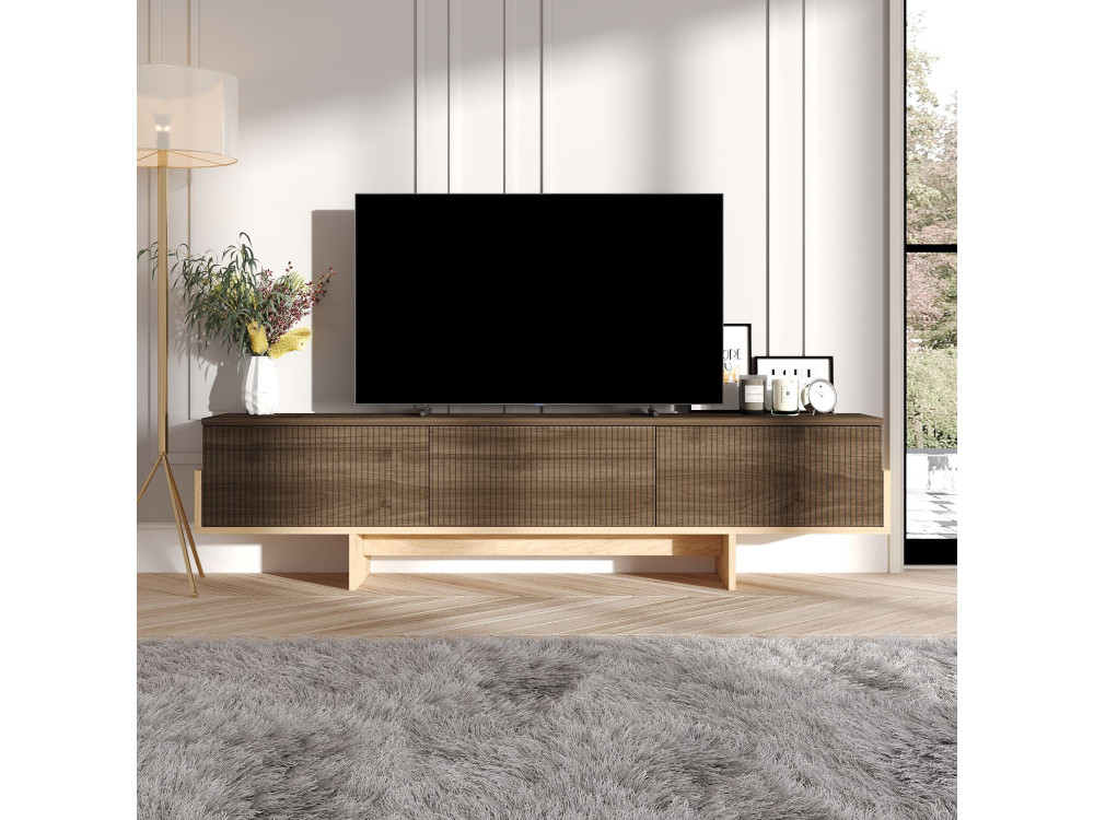 Porta TV in legno "Hege" - 180 x 30 x 44 cm - Marrone