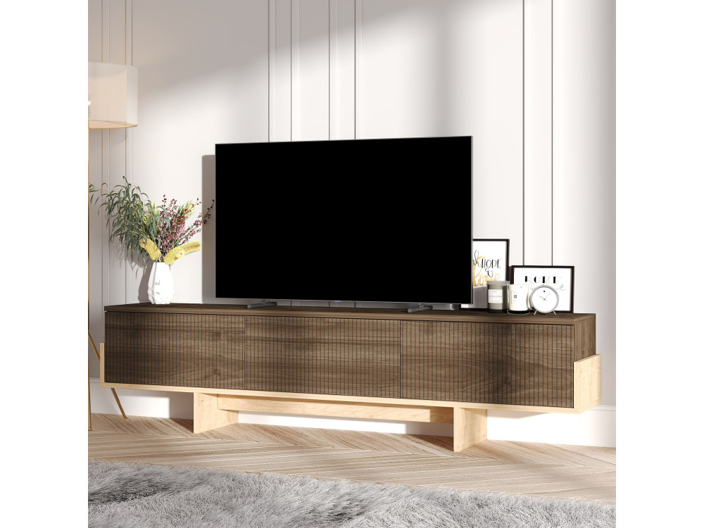 Porta TV in legno "Hege" - 180 x 30 x 44 cm - Marrone
