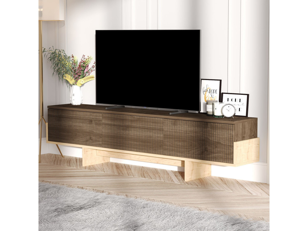 Porta TV in legno "Hege" - 180 x 30 x 44 cm - Marrone