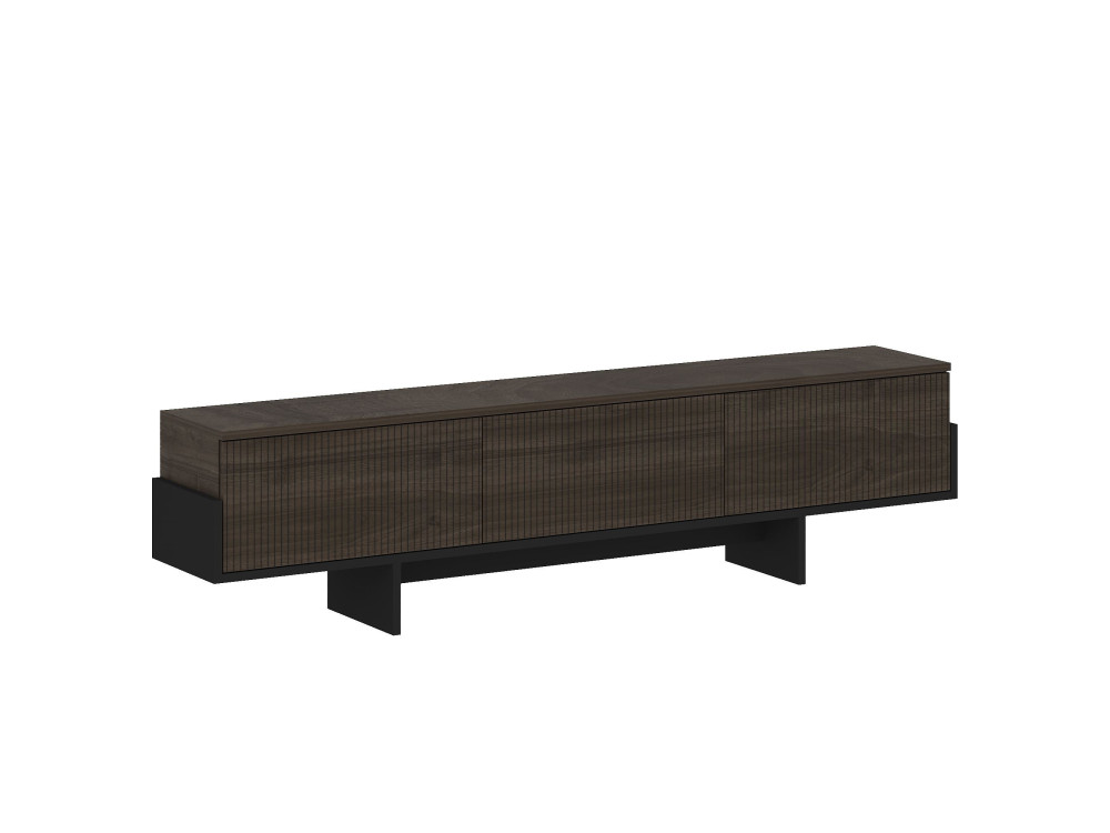 Porta TV in legno "Hege" - 180 x 30 x 44 cm - Nero