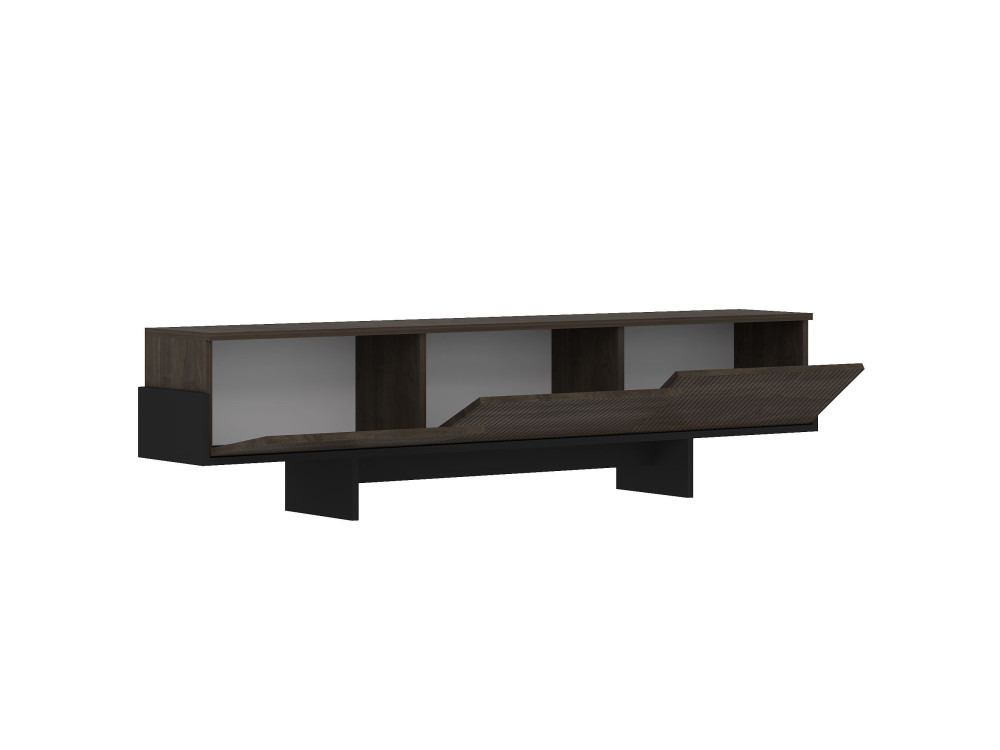 Porta TV in legno "Hege" - 180 x 30 x 44 cm - Nero