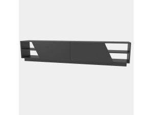 Porta TV in legno "Rhodes" - 240 x 37 x 47 cm - Grigio antracite
