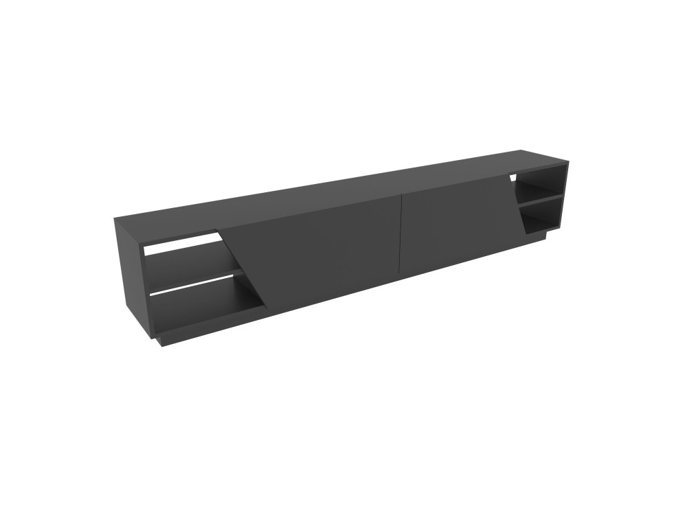 Porta TV in legno "Rhodes" - 240 x 37 x 47 cm - Grigio antracite