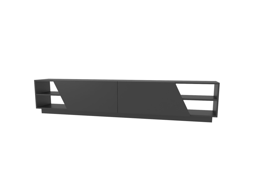 Porta TV in legno "Rhodes" - 240 x 37 x 47 cm - Grigio antracite
