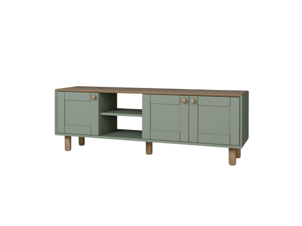 Supporto TV in legno "Mia" - 160 x 40 x 56 cm - Verde