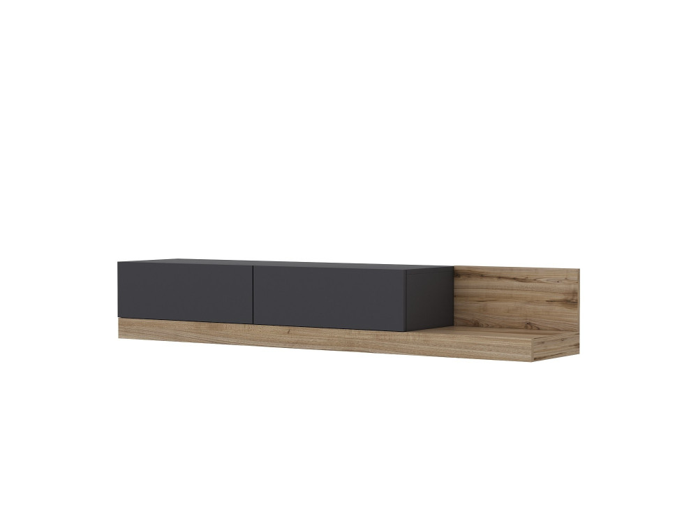 Mobile TV in legno "Majör" - 180 x 37 x 30 cm - Grigio antracite