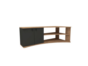Mobile TV angolare in legno "Termera" - 135 x 67 x 48 cm - Marrone