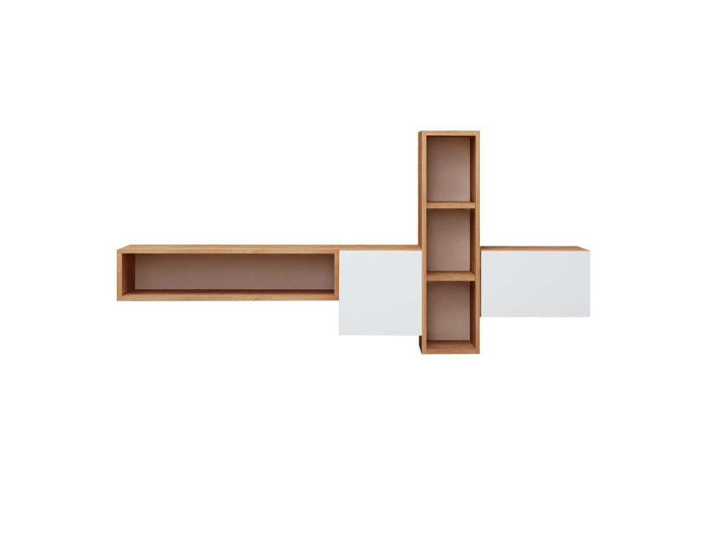 Porta TV in legno "Kumkuat" - 160 x 35 x 70 cm - Marrone