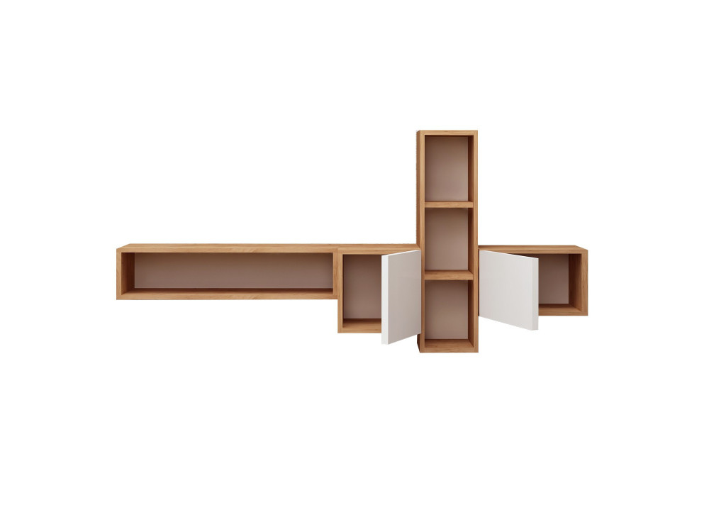 Porta TV in legno "Kumkuat" - 160 x 35 x 70 cm - Marrone