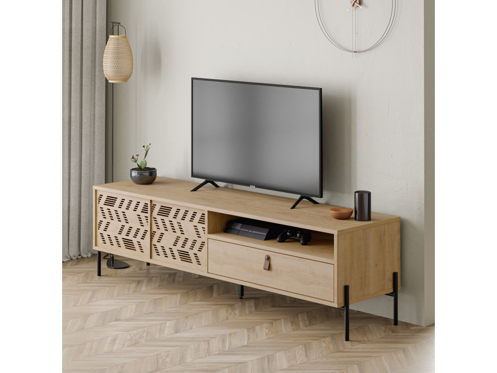 Porta TV in legno "Dionysos" - 170 x 45 x 48 cm - Beige