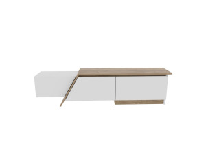 Porta TV in legno "Zonas" - 180 x 35 x 28 cm - Bianco