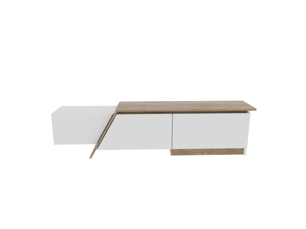 Porta TV in legno "Zonas" - 180 x 35 x 28 cm - Bianco