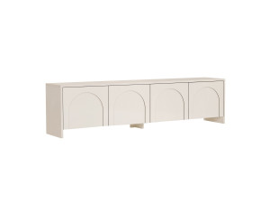 Porta TV in legno "Aurelia" - 180 x 32 x 45 cm - Crema