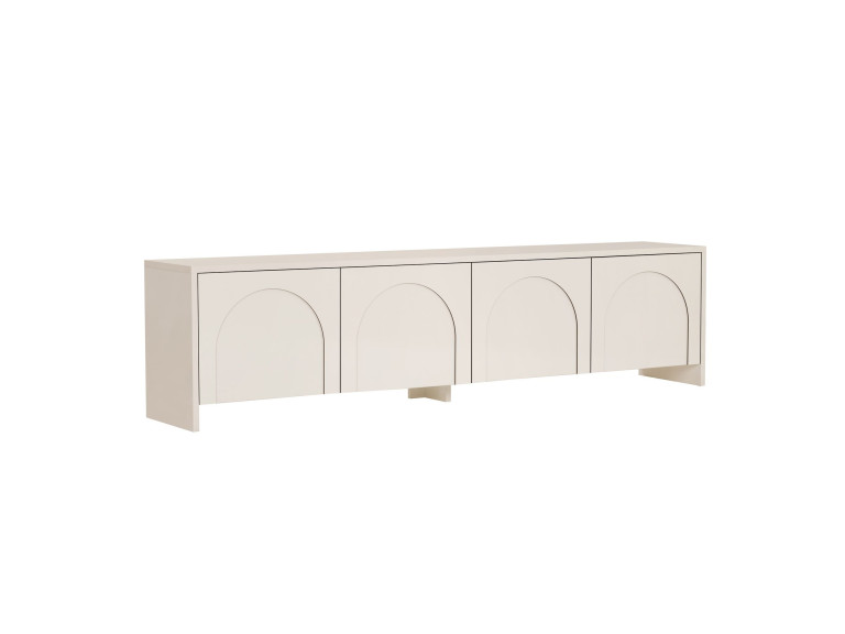 Porta TV in legno "Aurelia" - 180 x 32 x 45 cm - Crema