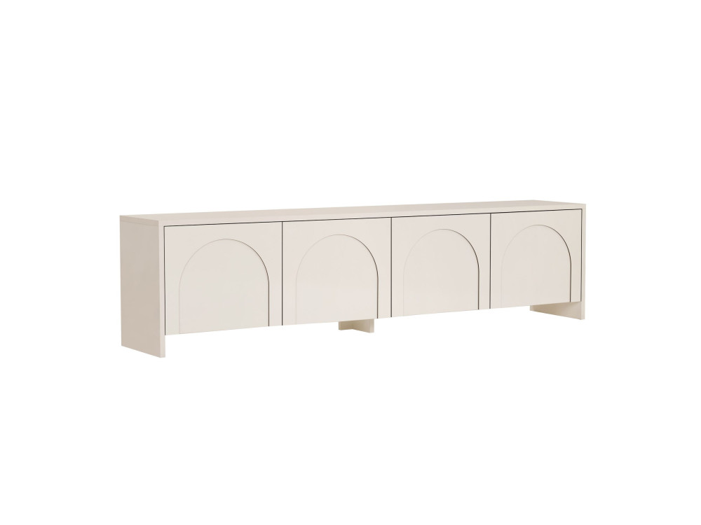 Porta TV in legno "Aurelia" - 180 x 32 x 45 cm - Crema