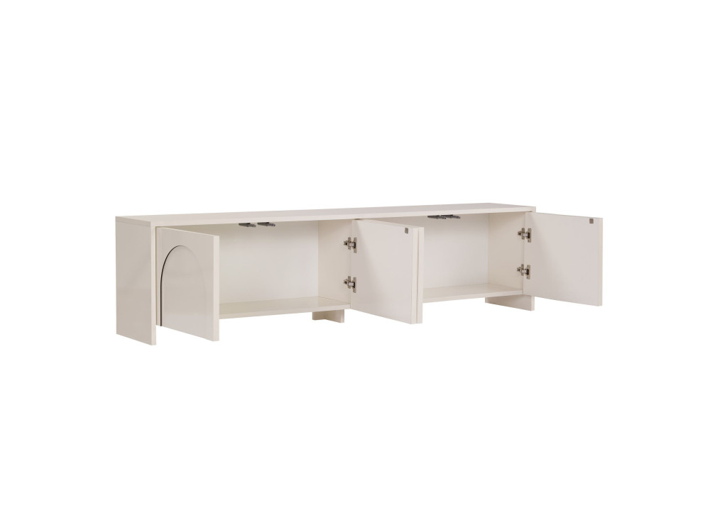 Porta TV in legno "Aurelia" - 180 x 32 x 45 cm - Crema