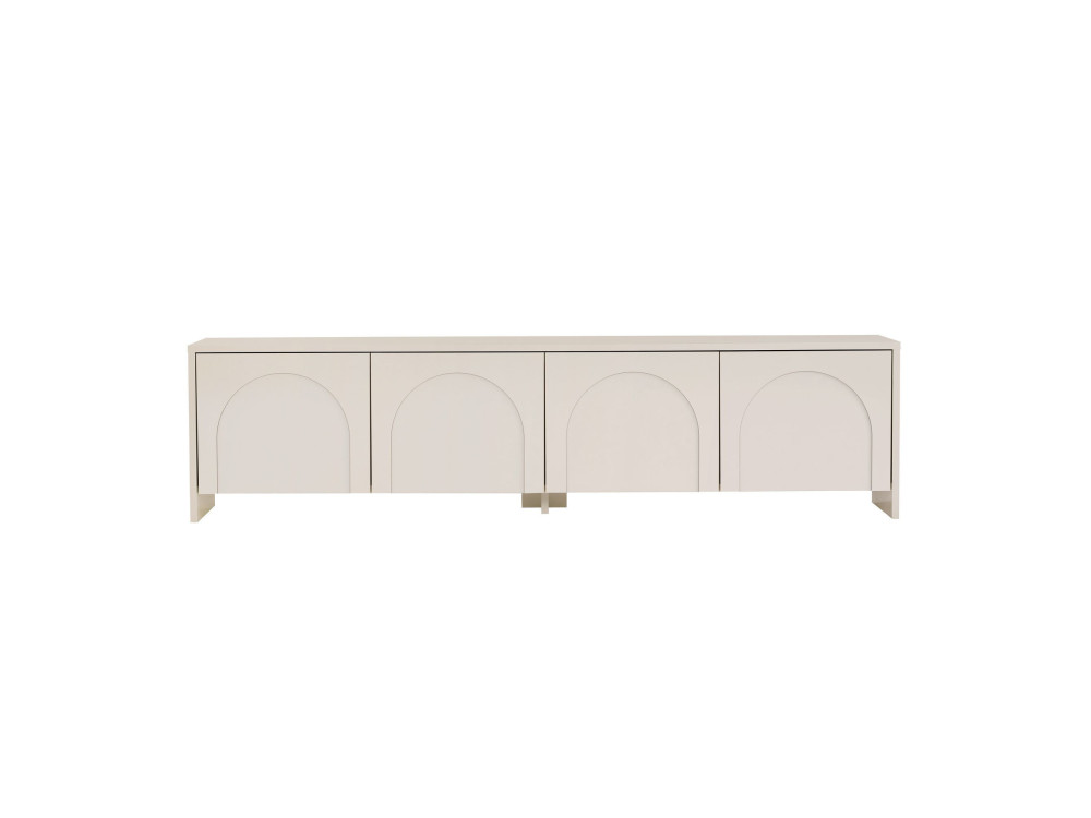 Porta TV in legno "Aurelia" - 180 x 32 x 45 cm - Crema