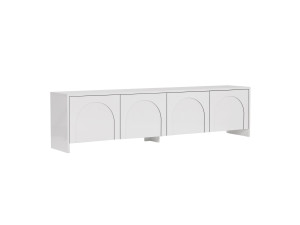 Porta TV in legno "Aurelia" - 180 x 32 x 45 cm - Bianco