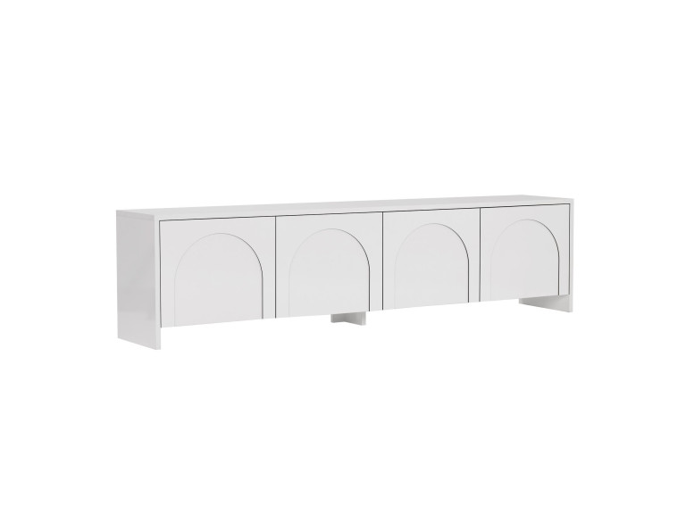 Porta TV in legno "Aurelia" - 180 x 32 x 45 cm - Bianco
