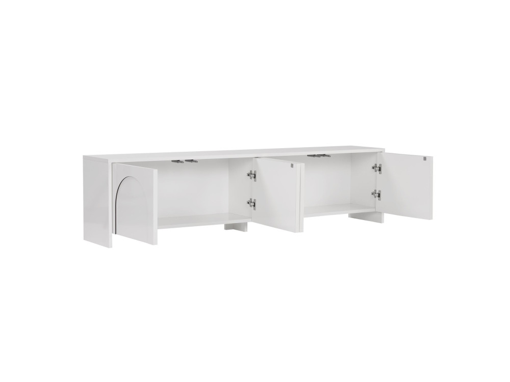 Porta TV in legno "Aurelia" - 180 x 32 x 45 cm - Bianco