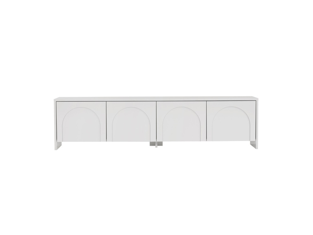Porta TV in legno "Aurelia" - 180 x 32 x 45 cm - Bianco