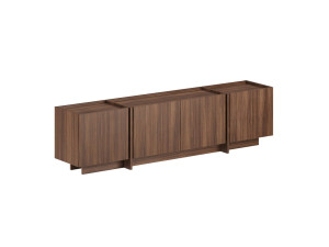 Porta TV in legno "Lowen" - 180 x 35 x 46 cm - Noce Milano