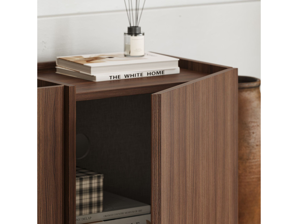 Porta TV in legno "Lowen" - 180 x 35 x 46 cm - Noce Milano