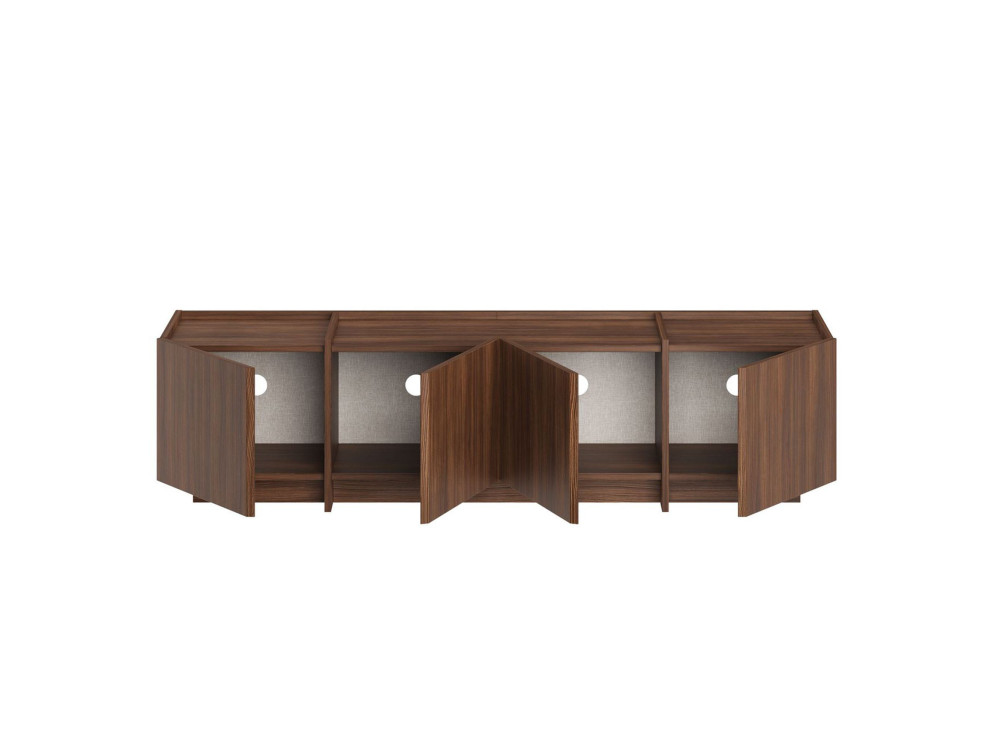 Porta TV in legno "Lowen" - 180 x 35 x 46 cm - Noce Milano