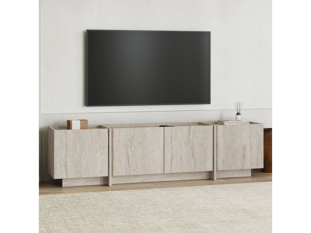 Porta TV in legno "Lowen" - 180 x 35 x 46 cm - Travertino
