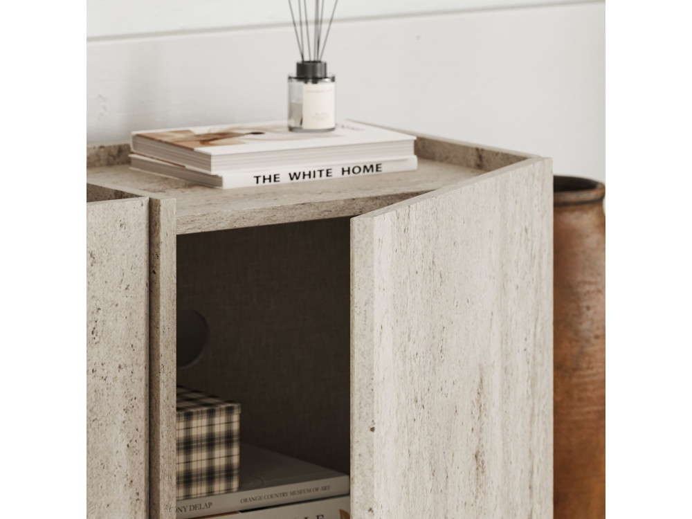 Porta TV in legno "Lowen" - 180 x 35 x 46 cm - Travertino